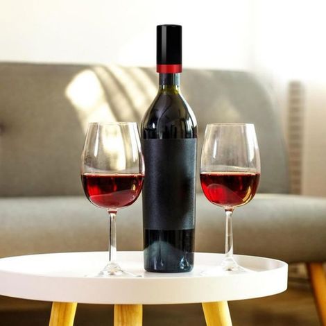 Bouchon Électrique Pour Bouteille De Vin - Pompe À Vide Automatique - Joint En Silicone - Conservation Sous Vide - 1 Pièce (1/5)