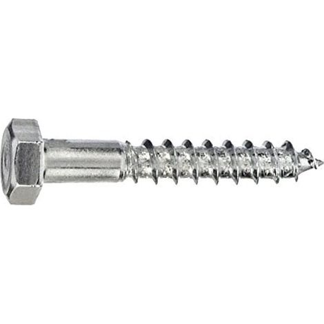 Vis à bois 6 pans Acier Inox 1000 g 10 x 60 mm (1/2)