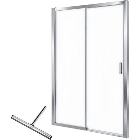 Paroi de douche NOVELLINI Lunes 2.0 2P porte coulissante 138x195 cm et paroi fixe 78 cm avec raclette (1/4)
