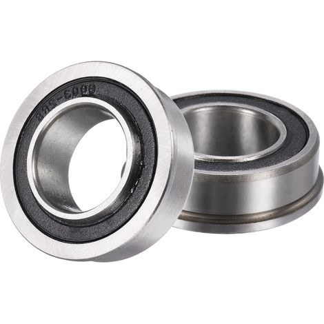 2pcs Roulement à Billes à Bride, Roulement à Billes de Précision Acier Double Joint en Caoutchouc pour Remplacement Tondeuse à Gazon Brouette Chariot, 19x35x13mm(ID x OD x Hauteur) (1/5)