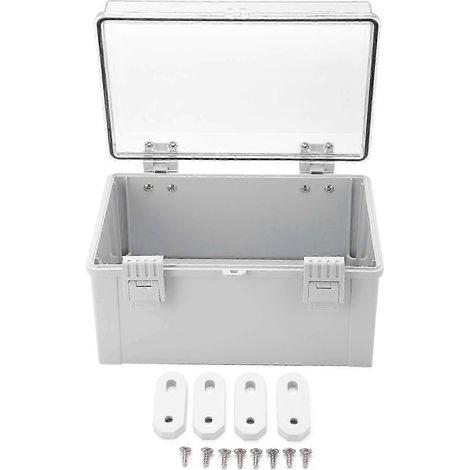 Boîte de jonction étanche ABS, coffret de distribution électrique extérieur, boîtier de connexion étanche pour usage extérieur, protection IP robuste, enceinte de câblage résistante aux intempéries. (1/4)