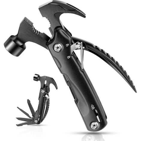 Gifts for Men, Boyfriend, Husband, Cool and Unique Birthday Gift Ideas for Him Dad, Mini Multi Tool Hammer with Knife, Camping Gear, Survival Tool (1/5)