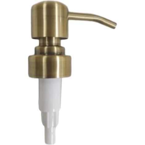 Distributeur de lotion (bronze) en acier inoxydable, à poussoir, pour salle de bain, savon liquide, WC, pompe à lotion/shampoing. (1/5)