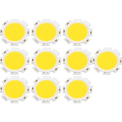 Ampoule puce LED COB ronde – SMD – lumière chaude 3000K – aquarium / lampe