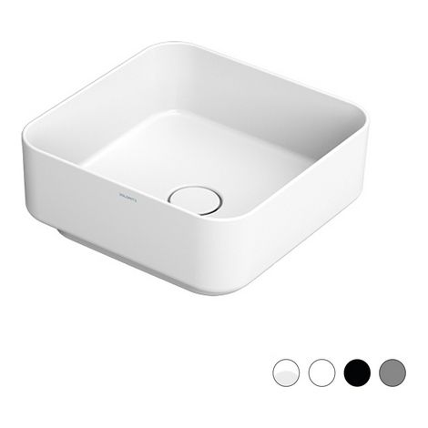 Lavabo da appoggio quadrato noemi cm 40 x 40 bianco