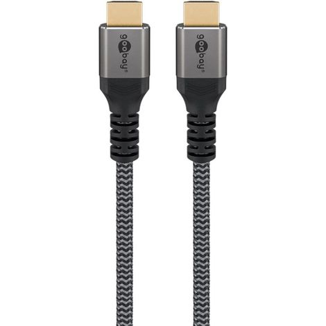 Goobay 65260 cable HDMI 1 m HDMI tipo A (Estándar) Negro, Plata (1/3)