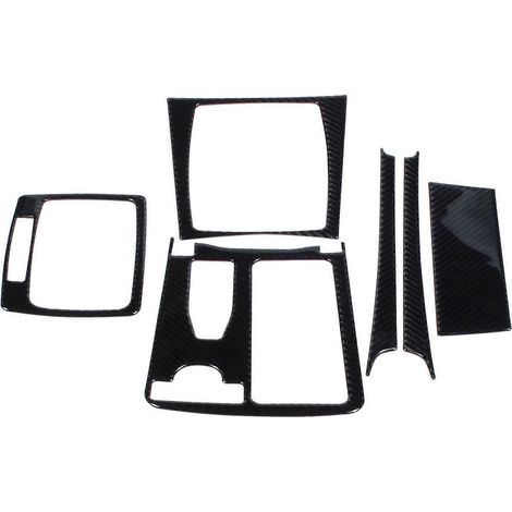 Un ensemble de panneaux de garniture de console centrale intérieure et de quatre panneaux de poignée de porte adaptés aux Mercedes-Benz Classe C W204 (modèles 2007-2013). (1/4)