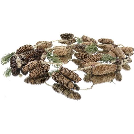 GASPER Weihnachtsgirlande Zapfen mit Tannengrün 165 cm - Kunstpflanzen (1/3)