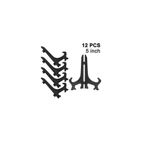 12 pièces chevalets en plastique supports d'assiettes, supports d'assiettes, assiettes pliantes, présentoirs pour la présentation d'assiettes de collecte, supports de bols, livres, assiettes, DVD, ima (1/5)