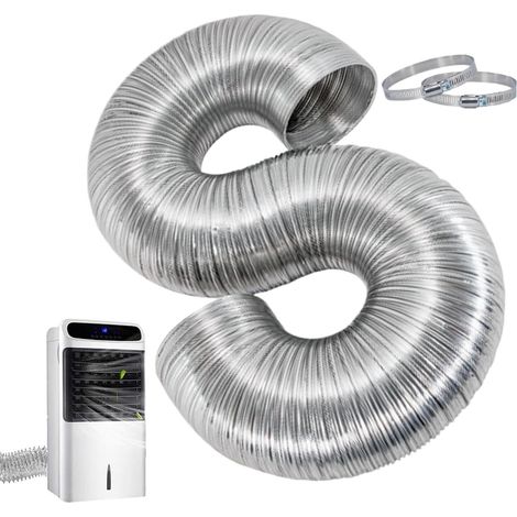 Tuyau de sèche-linge Conduit isolé ignifuge  Tuyau d'pour Climatiseur et Sèche-Linge 150 cm pour dortoir, cuisine, salon, chambre, bureau, lave-linge, climatiseur (1/5)