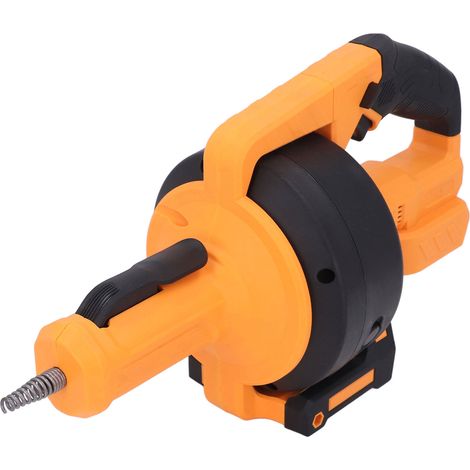 Furet électrique sans fil à alimentation automatique pour canalisations, outil de débouchage, élimination des cheveux, pour égouts et salles de bains, tuyaux de 3/4 po à 2 po, jaune (1/5)