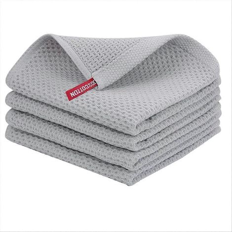 Waffle tissage cuisine Dish chiffons Drying Dish serviettes lampe gris (1/5)