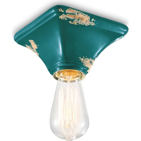 VINTAGE C135, Plafoniera, Ferroluce - Colore: Verde (1/3)