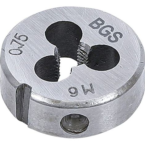 Filiere m6 x 0.75 x 25 metrique pas fin de 6 x 075 cage de 25.4 mm