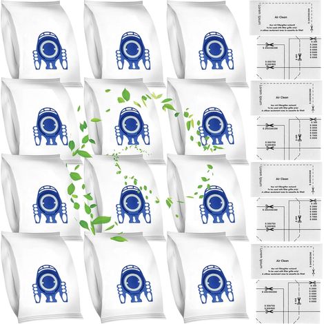 Pack 12 sacs aspirateur Miele GN 3D Classic C1 Complete C2 C3 S400-S8000 (1/5)