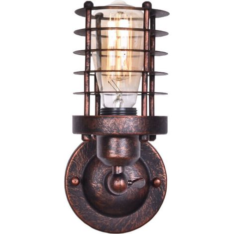 Applique murale en fer de style nordique E27, lampe murale en métal d'ambiance de haute qualité, lampes à lave enfichables, convient pour chambre, café, bar, appareils électroménagers