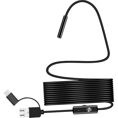 Caméra Endoscopique Étanche USB Type-c Micro Compatible Téléphones Portables pour Inspection