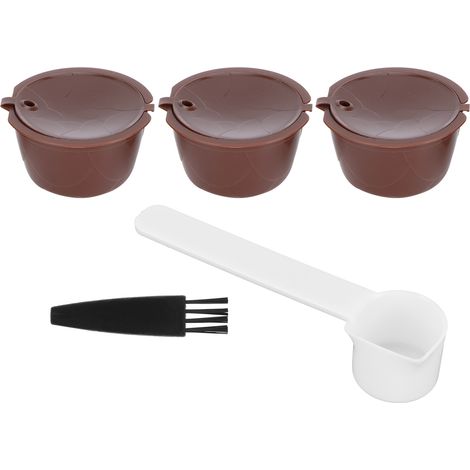 Wiederverwendbares Kaffeefilter-Set für DOLCE GUSTO Maschinen – 3 Kapseln, 1 Löffel, 1 Bürste (1/5)