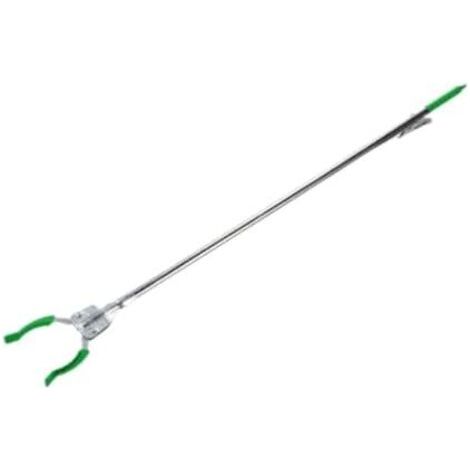 Pince de préhension polyvalente en acier inoxydable pour ramasser le papier toilette, idéale les étagères extérieures et pelouses, Vert - (1/5)