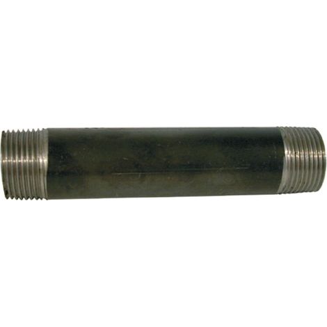Mamelon acier noir double mâle - Diamètre : 3/4'' - Longueur : 100 mm