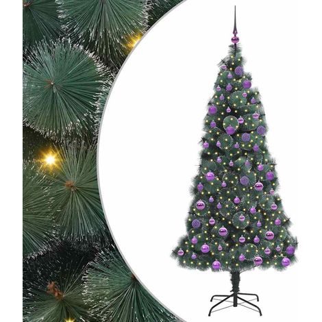 Arbre de Noël,Sapin de Noël artificiel pré-éclairé avec ensemble de boules CFW54140 (1/5)