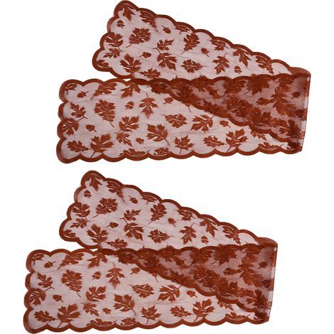 2-teiliges Herbsttischdecken-Set mit elegantem burgunderrotem Ahornblattmuster, Tischdekoration für Thanksgiving-Feiern (1/5)