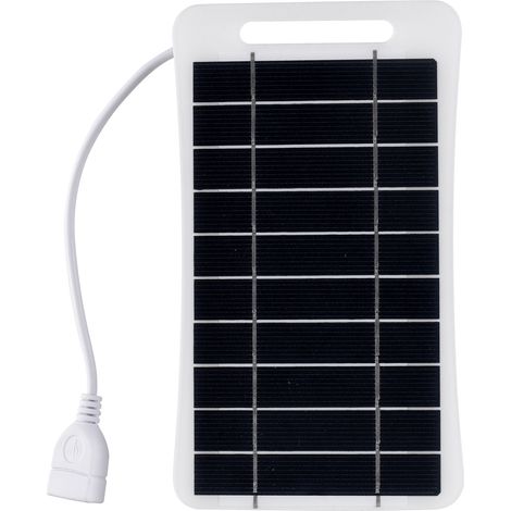 Panneau solaire compact 5V/2W avec port USB, cellule solaire monocristalline en silicium, étanche et portable, pour le camping, idéal pour les lanternes et téléphones portables. (1/5)