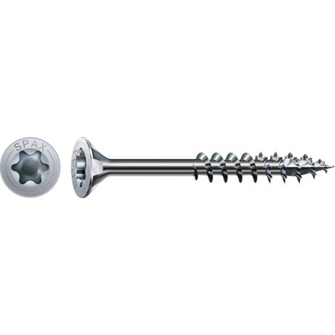SPAX Universalschraube, 4 x 40 mm, 200 Stück, Teilgewinde, Senkkopf, T-STAR plus T20, 4CUT, WIROX - 0191010400403