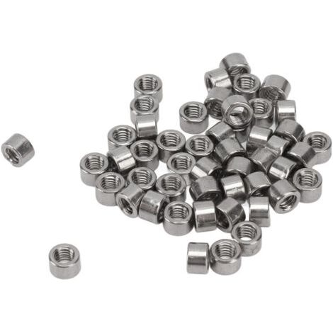 Dadi di accoppiamento rotondi M4x0.7, 50 pezzi, lunghezza 4 mm, dadi di collegamento in acciaio inox 304 per impieghi gravosi per la manutenzione