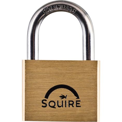 Premium Brass Lion Marine Padlock with Stainless Steel Shackle, 50mm, 5-Pin Security Lock by Squire LN5S (1/2)