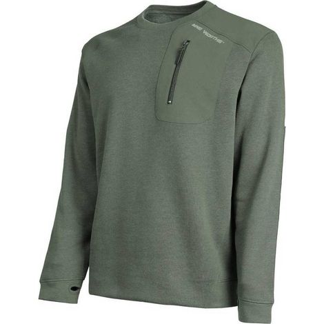 Sweat de Travail Statam - Taille S - Vert Chiné - Résistant et Confortable - D-Work