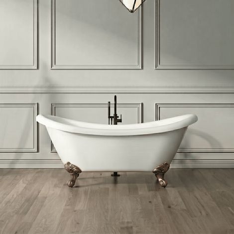 Bañera con patas DARLINGTON  175 cm patas ÁGUILA COBRE ENVEJECIDO (1/5)
