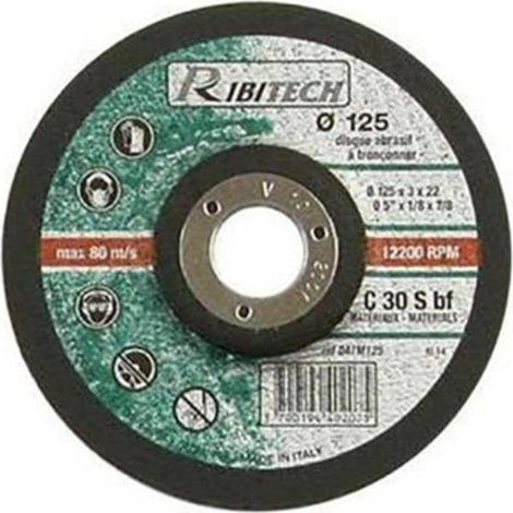Disque Abrasif 125 mm - 125x3,2x22,2 mm - Tronçonnage Matériaux - Performance et Précision - D-Work (1/2)