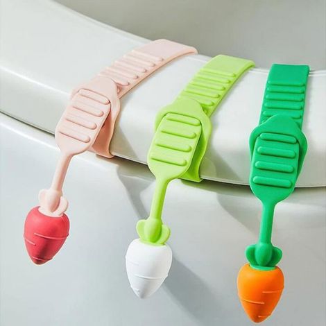 Leve Abattant Toilette - Silicone Souple - 26 cm - Pour Maison Bureau Hotel - 3 Unites (1/5)