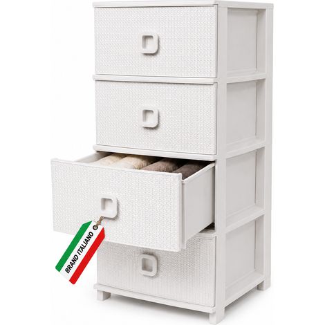 Cassettiera Pratika Kool 4 Cassetti Bianca 37,5 x 37 x 80 cm (1/5)