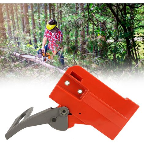 Carter protection frein poignée carter pignon embrayage pour tronçonneuse Husqvarna 50 51 55 rechange plastique 26.5x19.5cm (1/5)