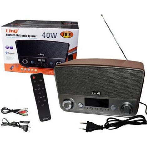 Trade Shop - CASSA SPEAKER ALTOPARLANT BLUETOOTH MULTIMEDIA 40W LCD RADIO FM MICROSD USB T018 - (1/2)