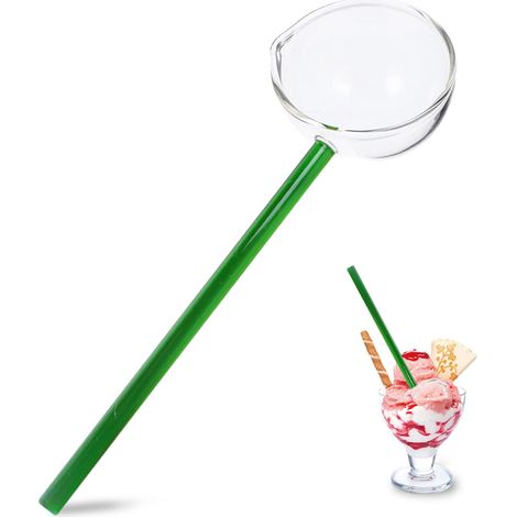 Cuillère En Verre - 25,5 X 6 Cm - Pour Café Thé Soupe Dessert - 1 Pièce (1/5)