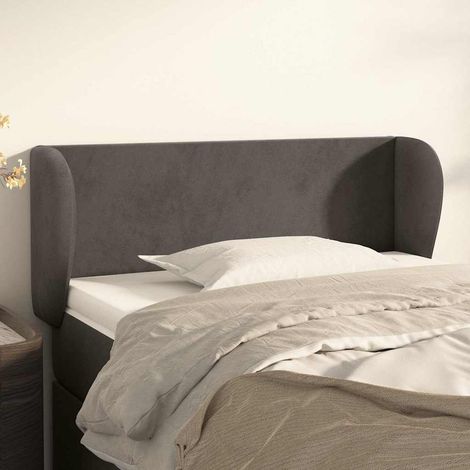 vidaXL Cabecero de terciopelo gris oscuro 83x23x78/88 cm (1/5)
