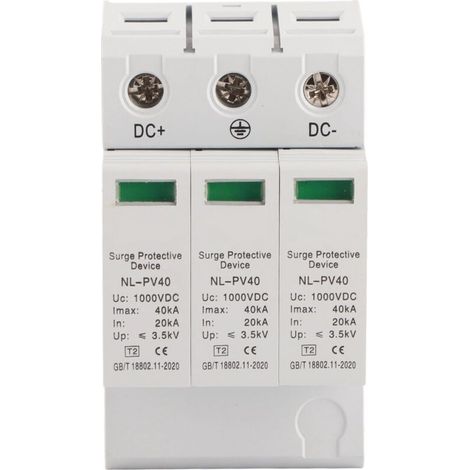 Dispositif de protection contre les surtensions 20-40 kA triphasé 1000 V pour systèmes photovoltaïques (PV) (1/5)