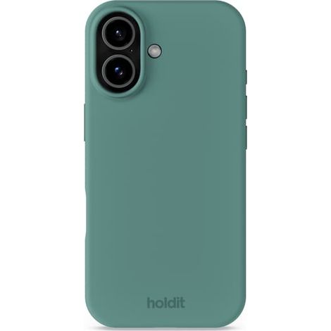 Coque de téléphone portable iPhone 17 en silicone vert mousse (1/4)