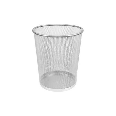 Cesta de oficina MemoBe de 29,5 x 34,5 cm, color plata