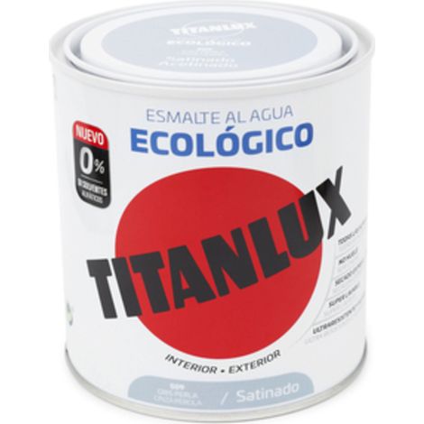 Titanlux Ecológico Esmalte al agua mulisuperficie Satinado Gris Perla 250 ml (1/2)