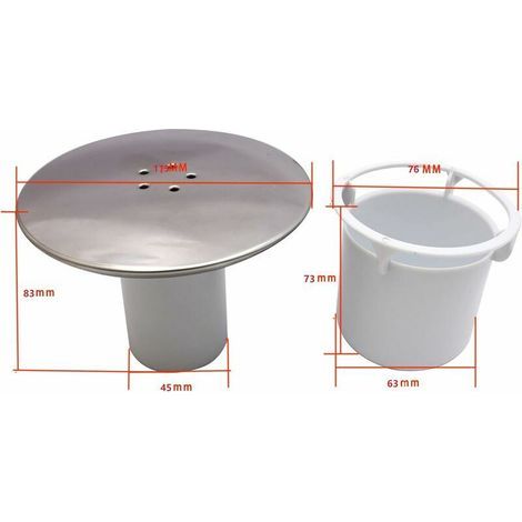 Bouchon de vidange de douche - 90 mm/115 mm - Trou de vidange de rechange facile à installer - Finition chromée - Débit rapide - Couvercle de vidange de douche (1/4)