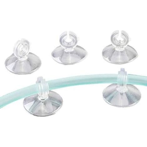 Set di 5 ventose per acquario, tubo dell'aria, pompa d'aria, supporto trasparente per tubo dell'aria, accessori standard per acquario, ventose per acquario da 4 a 6 mm (1/5)