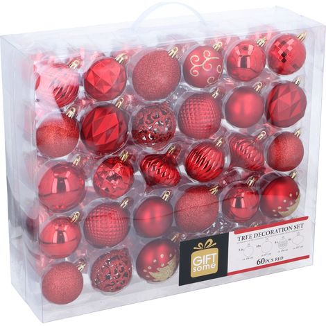Giftsome boule de Noël Rouge H7xl7xL7cm (1/5)