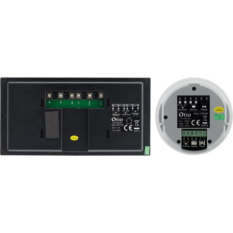 Otio – Portier vidéo VisiHome 2 fils avec mémoire interne – Vision nocturne infrarouge – Alimentation 12VDC – Installation rapide