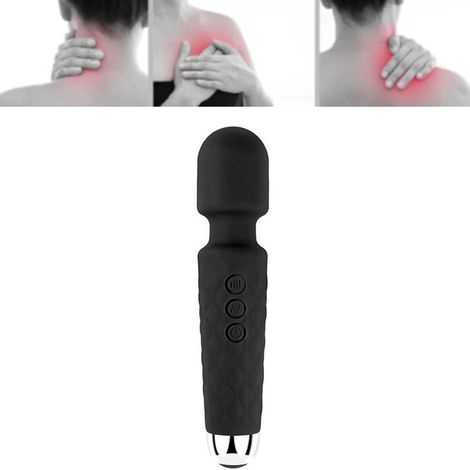 Vibreur de Massage Rechargeable 20 Modes Silencieux pour le Plaisir Féminin - Noir (1/5)