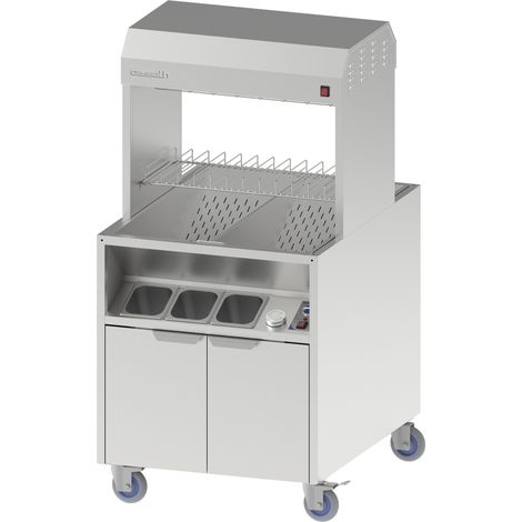 Freidora eléctrica Casselin double chauffe traversant 800 1800 W acero inoxidable