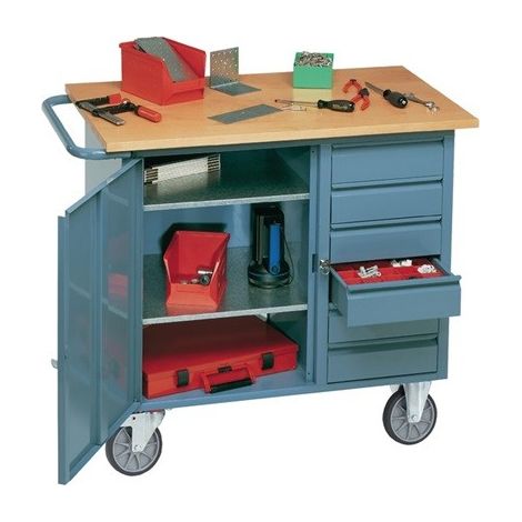 CARRO DE TALLER AL 915 X AN 1080 X P 590 MM AZUL COLOMBINO,